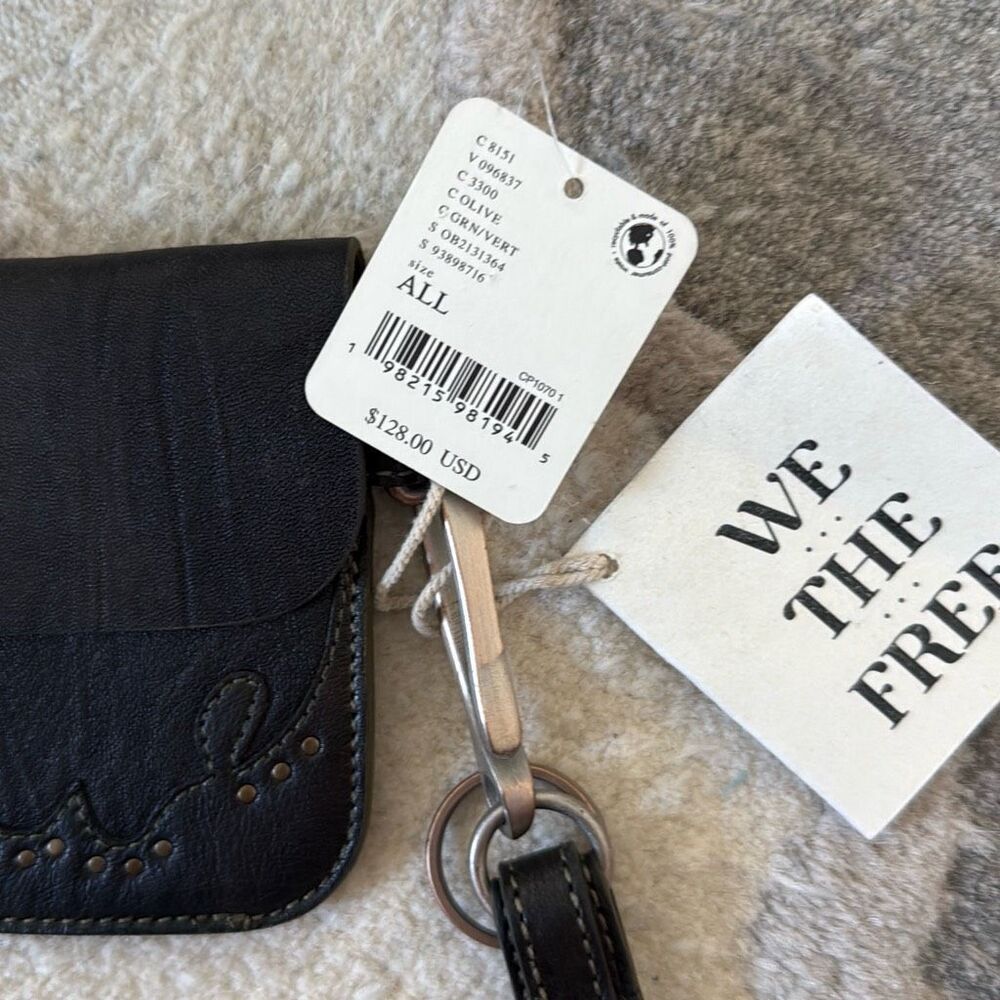 Free People We The Free Western Stud Wallet in Olive Black - Picture 4 of 7